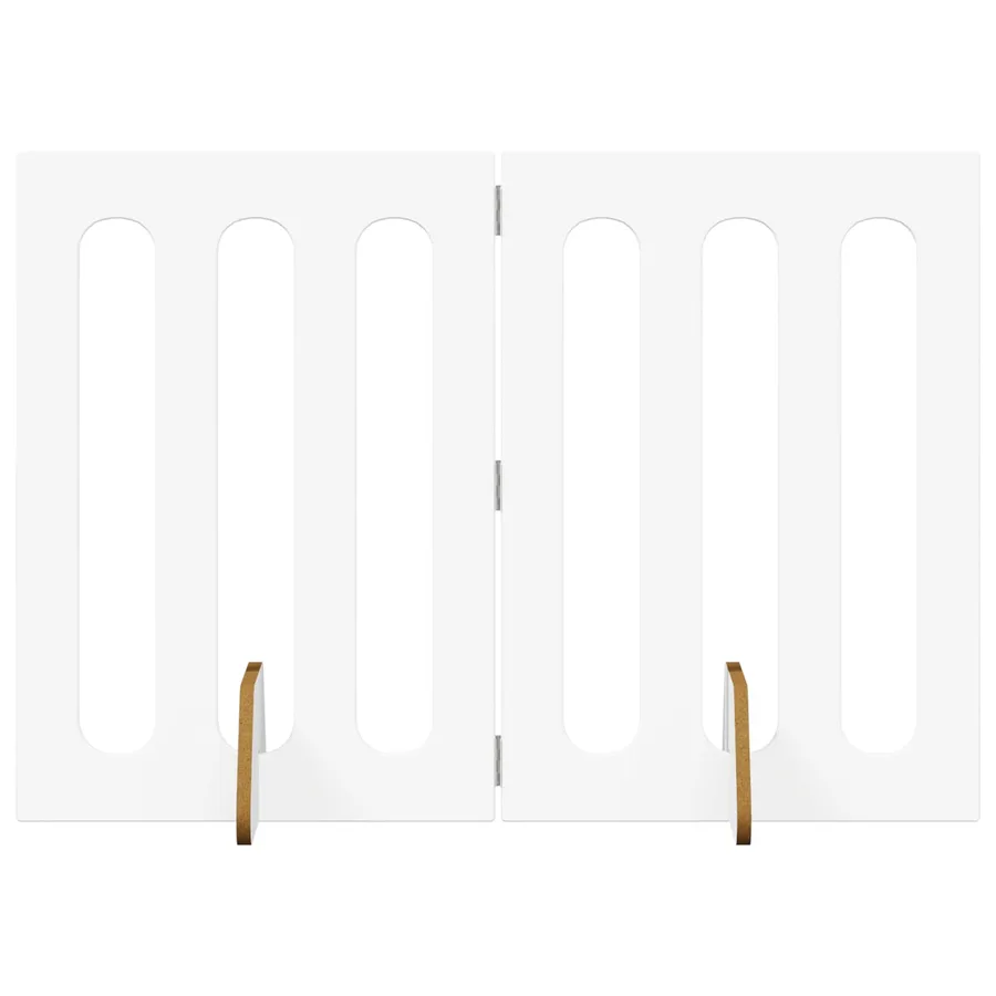 Clôture pliable pour animaux 2 pcs Blanc 100,5 x 38 x 70 cm - 2