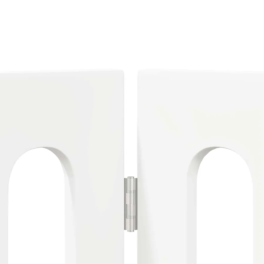 Clôture pliable pour animaux 2 pcs Blanc 100,5 x 38 x 70 cm - 5