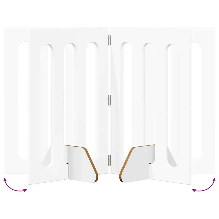 Clôture pliable pour animaux 2 pcs Blanc 100,5 x 38 x 70 cm - 7
