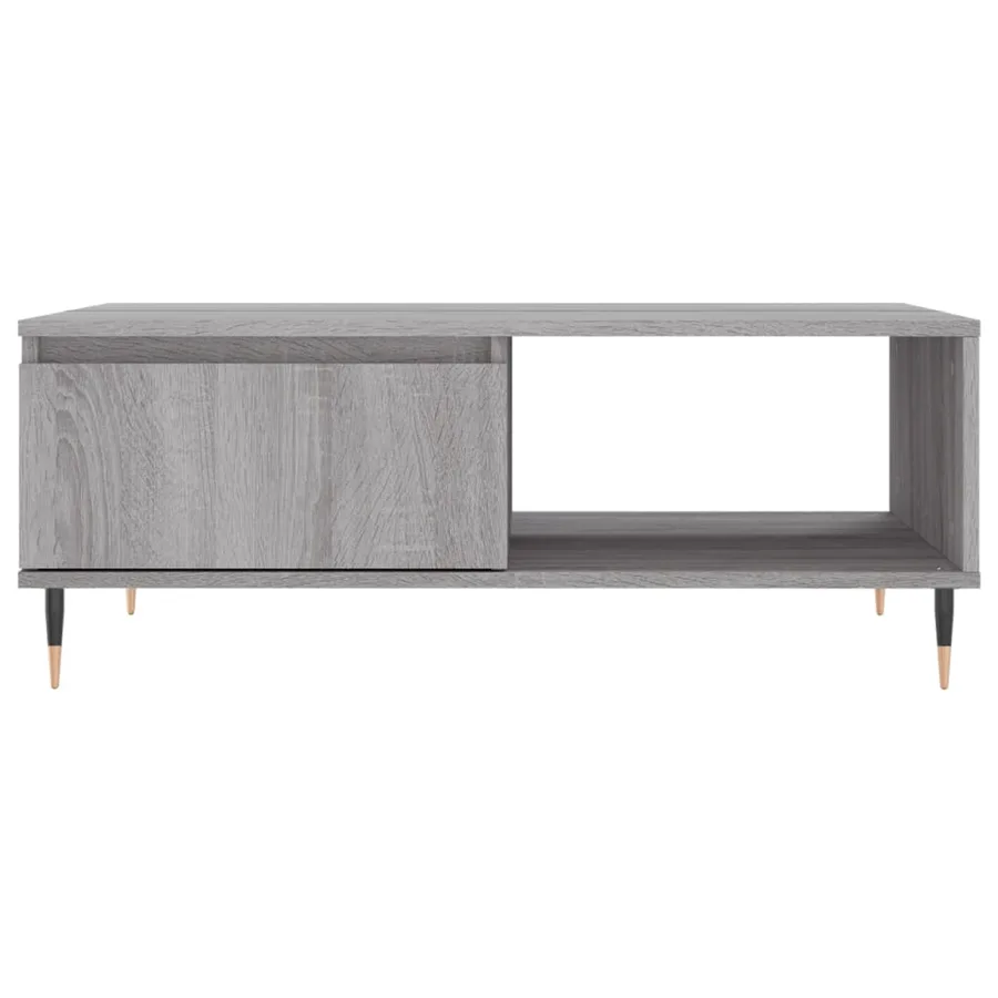 Table basse sonoma gris 90x60x35 cm bois d'ingénierie - 5