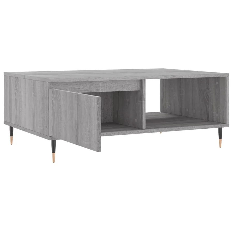 Table basse sonoma gris 90x60x35 cm bois d'ingénierie - 6