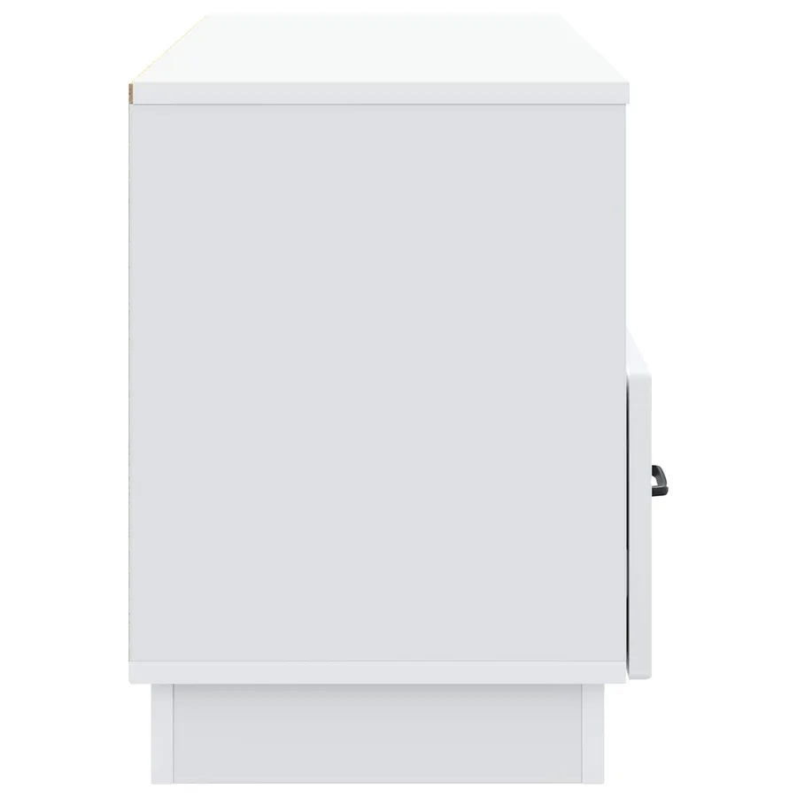 Meuble TV Blanc 102 x 34,5 x 47 cm Bois d'ingénierie - 7