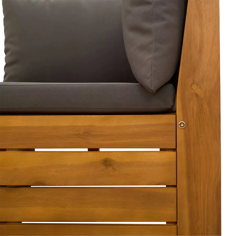 Ensemble de canapés d'extérieur avec coussin 2 Pièce Marron - 4