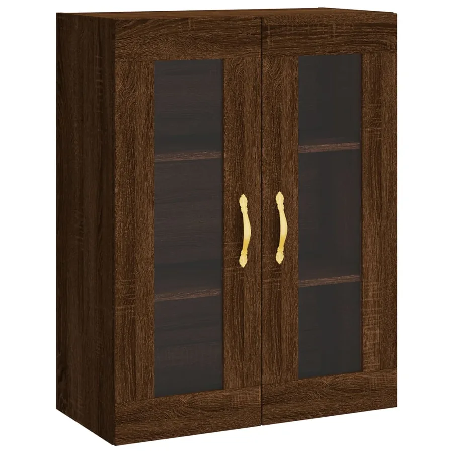 Armoire murale chêne marron 69,5x34x90 cm - 2
