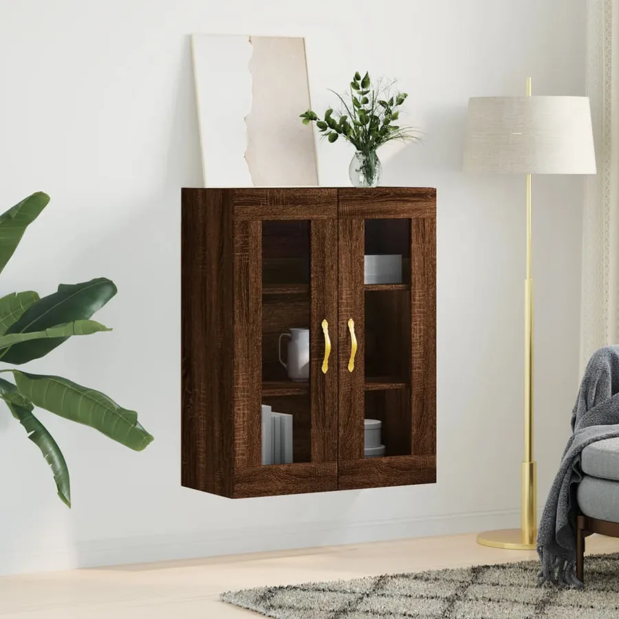 Armoire murale chêne marron 69,5x34x90 cm - 3