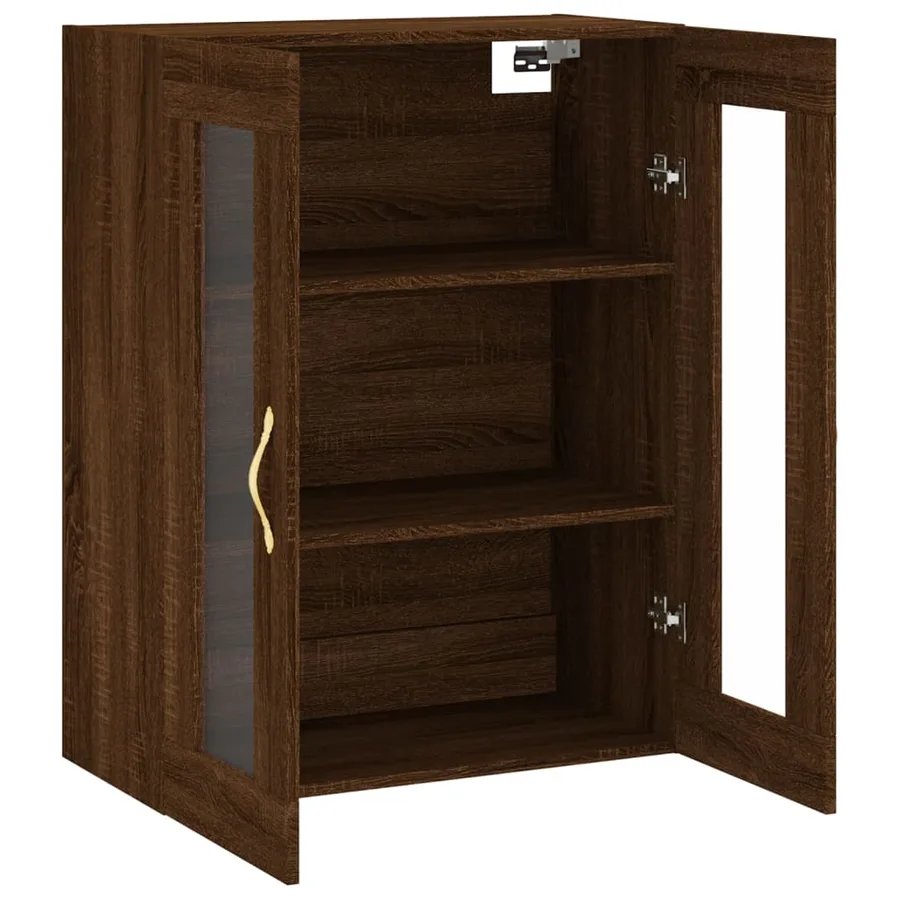 Armoire murale chêne marron 69,5x34x90 cm - 6