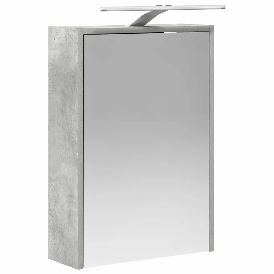 Ensemble de mobilier de salle de bain 5 pcs Gris béton - 5