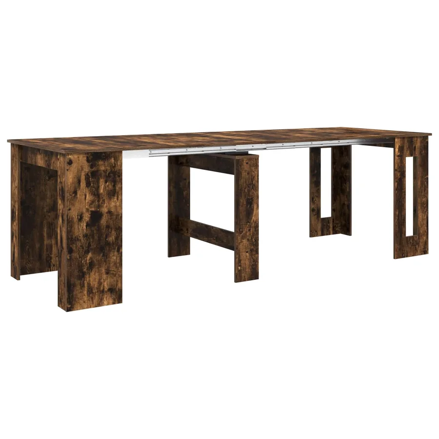 Table à dîner 240 x 85 x 75 cm Bois d'ingénierie Chêne fumé - 2