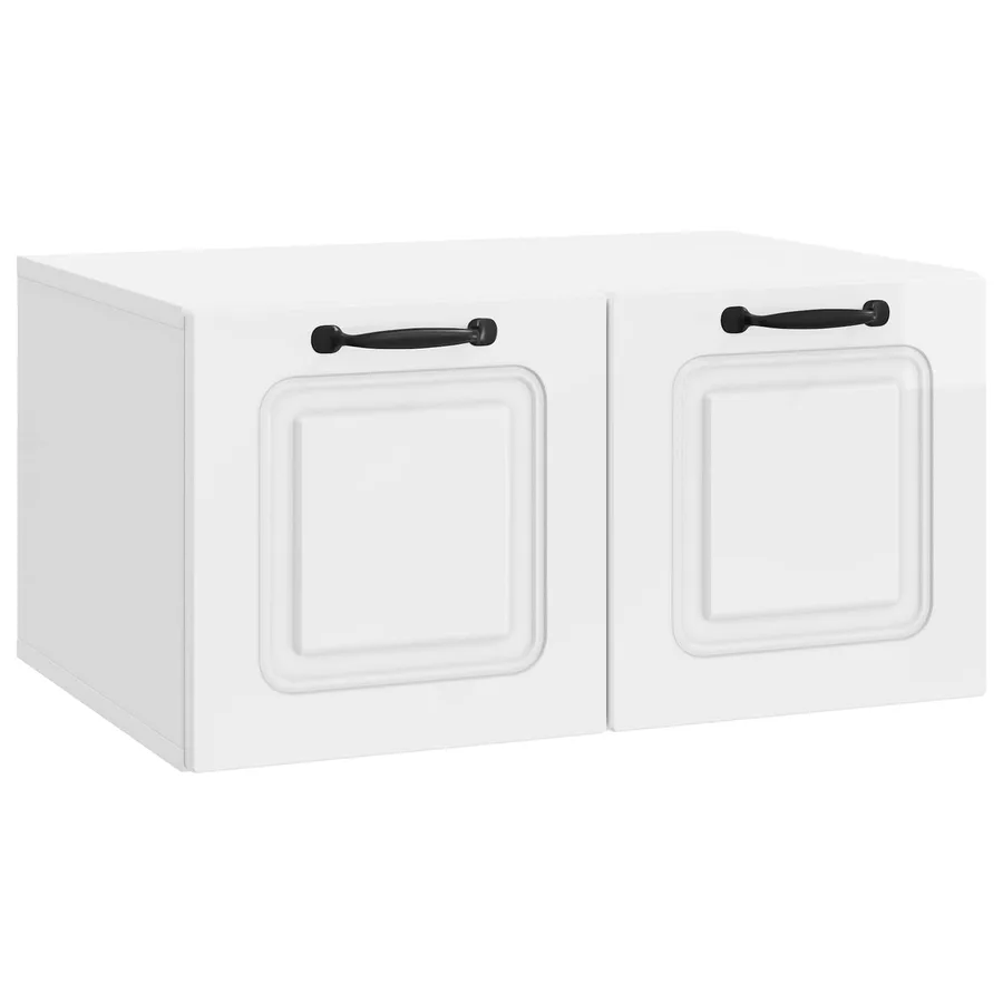 Meuble TV mural Montage mural Blanc brillant 59,5 x 41 x 30 cm - 2