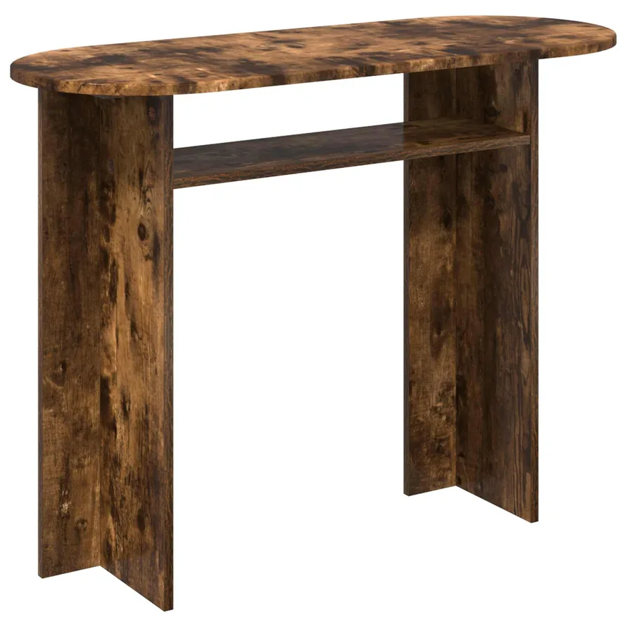 Table console Chêne fumé 100 x 39,5 x 75 cm Bois d'ingénierie - 2