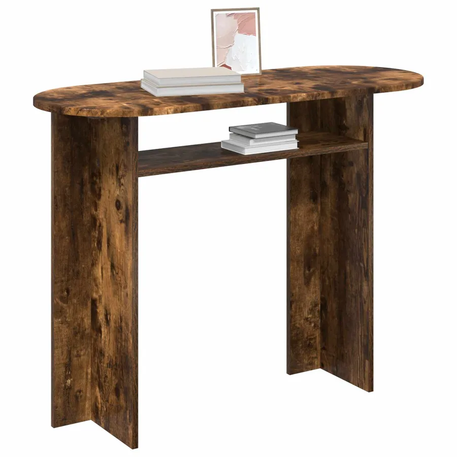 Table console Chêne fumé 100 x 39,5 x 75 cm Bois d'ingénierie - 3