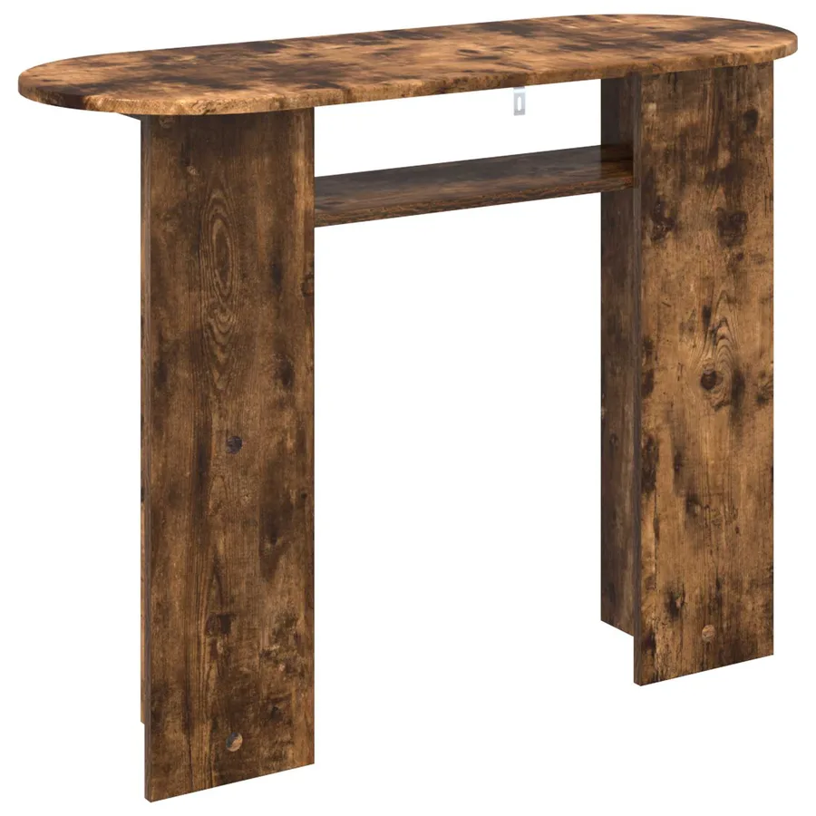 Table console Chêne fumé 100 x 39,5 x 75 cm Bois d'ingénierie - 7