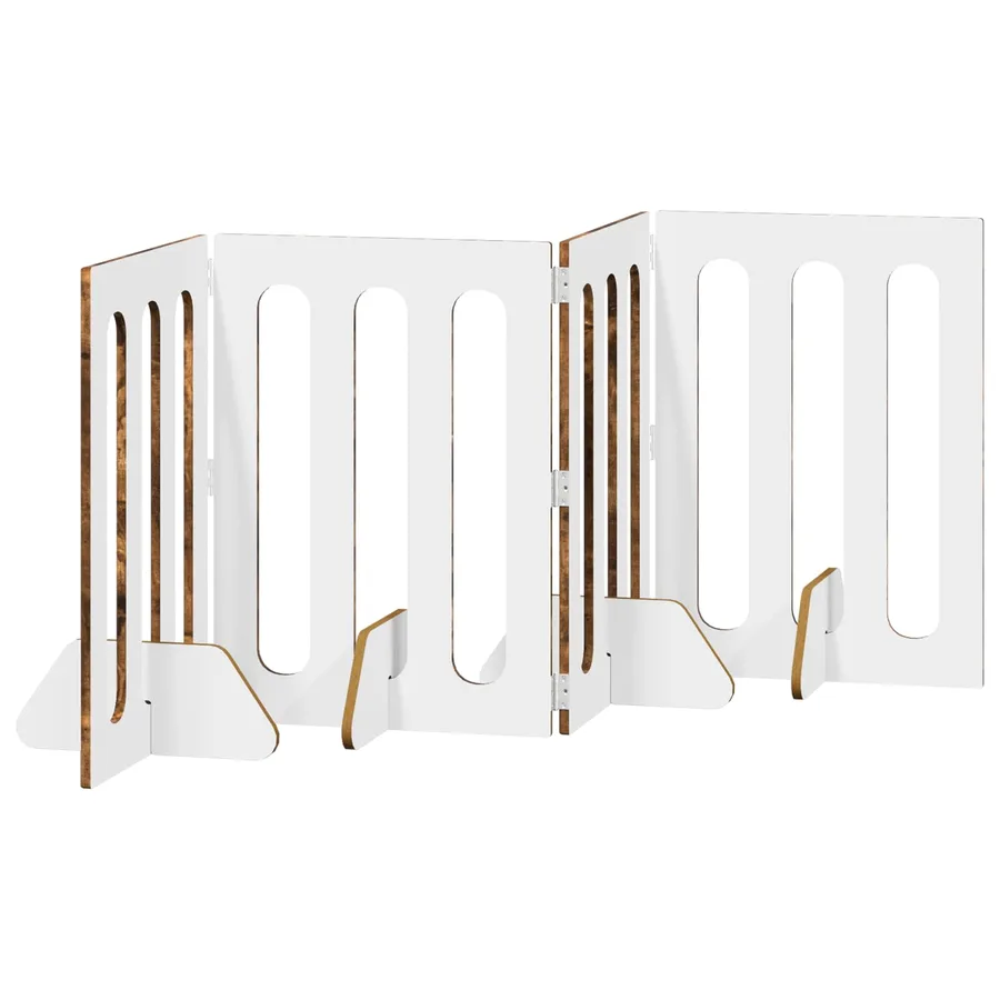 Clôture pliable pour animaux 4 pcs Chêne Fumé 201 x 38 x 70 cm - 5