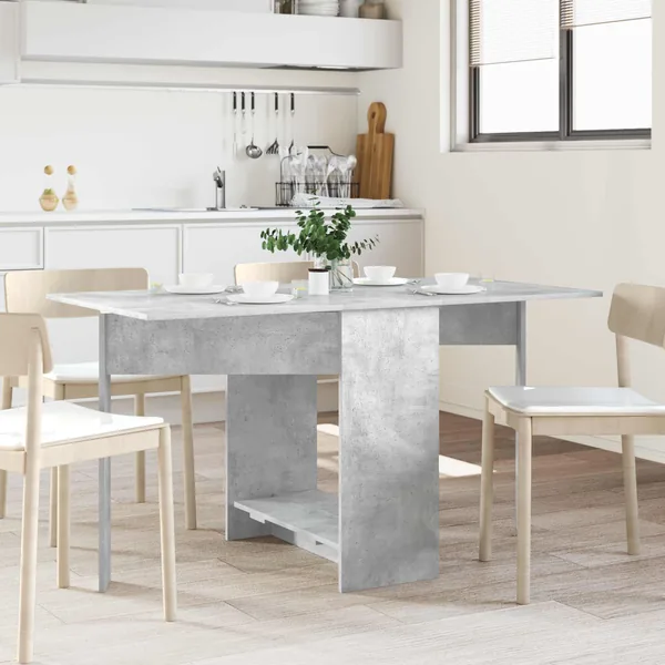 Table à dîner 138 x 70 x 73,5 cm Bois d'ingénierie Gris béton