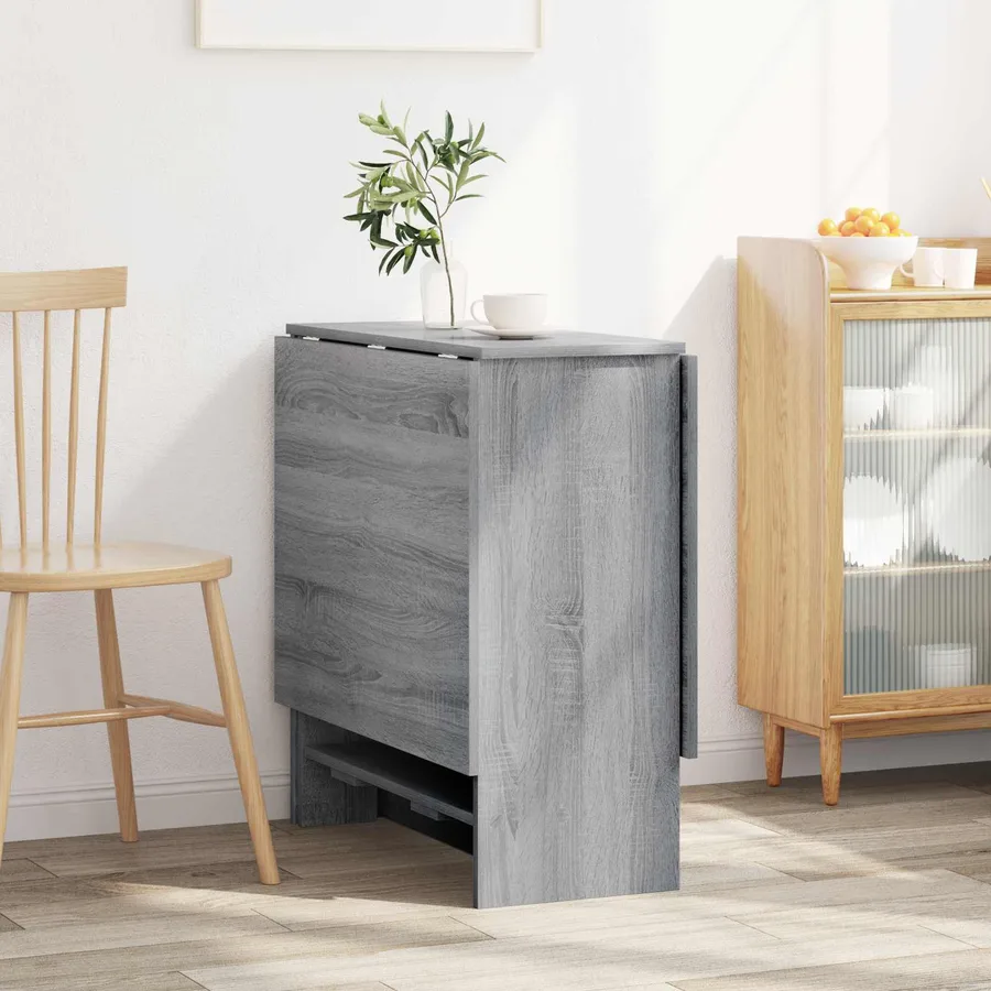 Table à dîner 138 x 70 x 73,5 cm Bois d'ingénierie Sonoma gris - 4