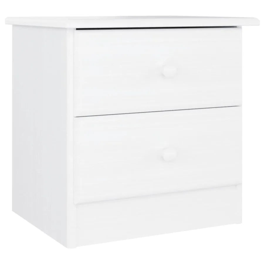 Table de chevet ALTA blanc 41x35x41 cm bois de pin massif - 2