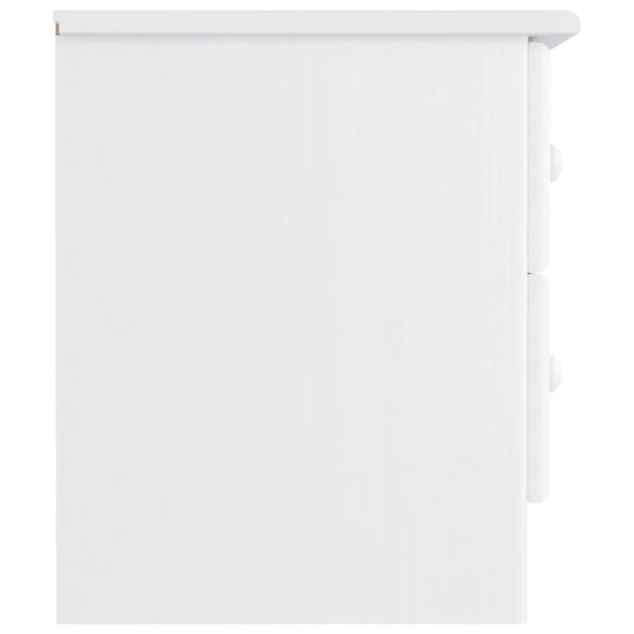 Table de chevet ALTA blanc 41x35x41 cm bois de pin massif - 5