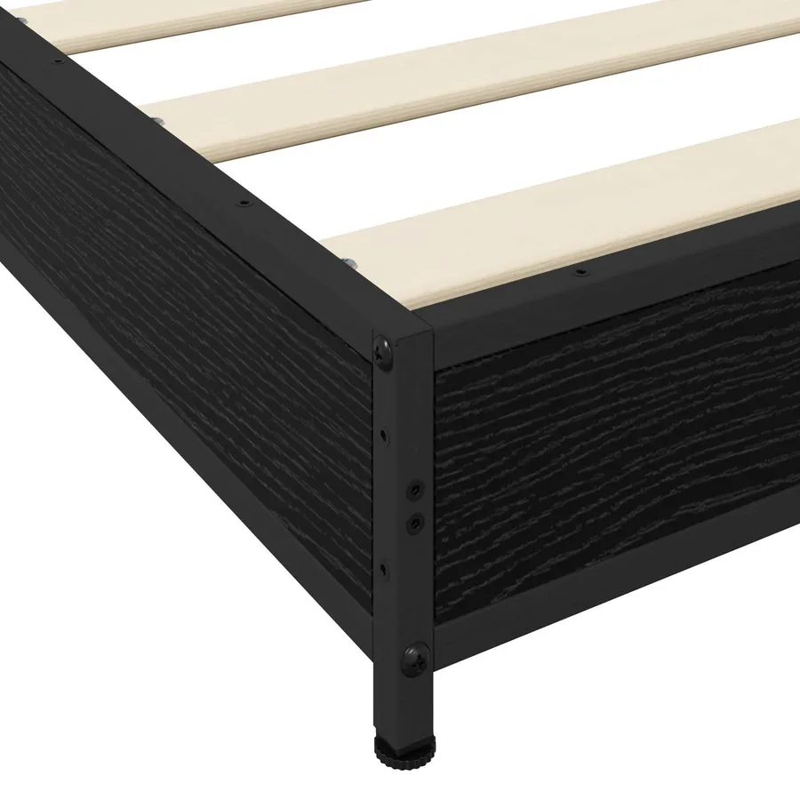 Cadre de lit Chêne noir 80 x 200 cm Bois d'ingénierie - 5