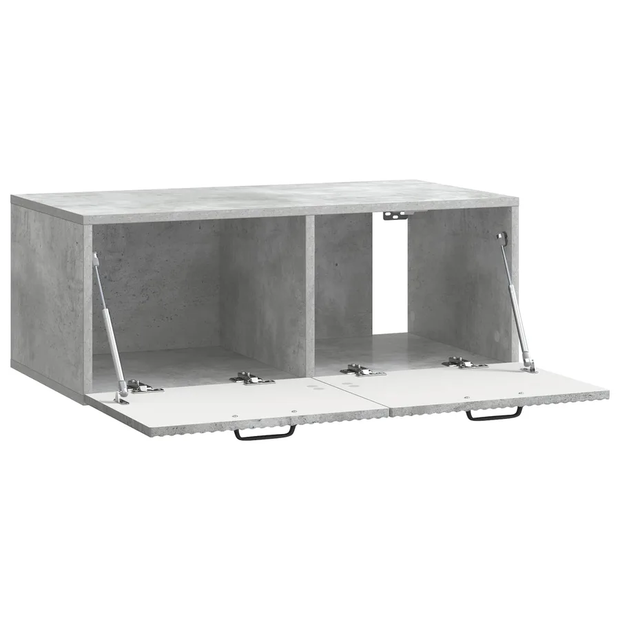 Meuble TV mural Gris béton 78,5 x 41 x 30 cm Bois d'ingénierie - 5