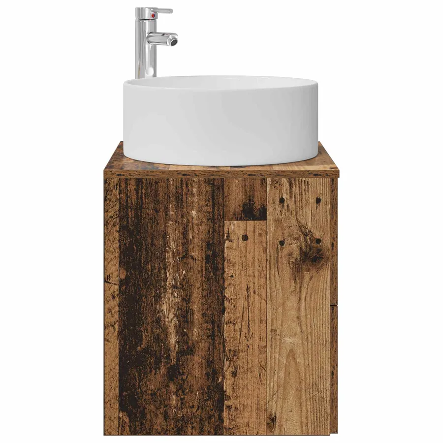Vanité de lavabo mural Bois ancien 49,5 x 44,5 x 65,5 cm - 4
