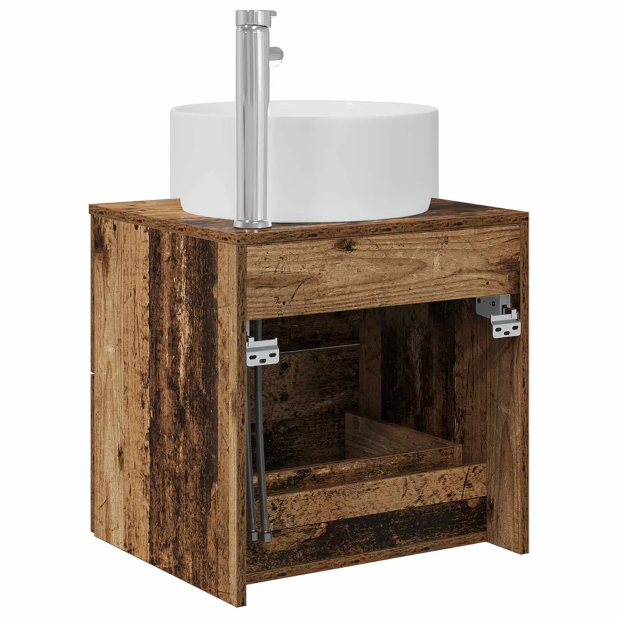 Vanité de lavabo mural Bois ancien 49,5 x 44,5 x 65,5 cm - 5
