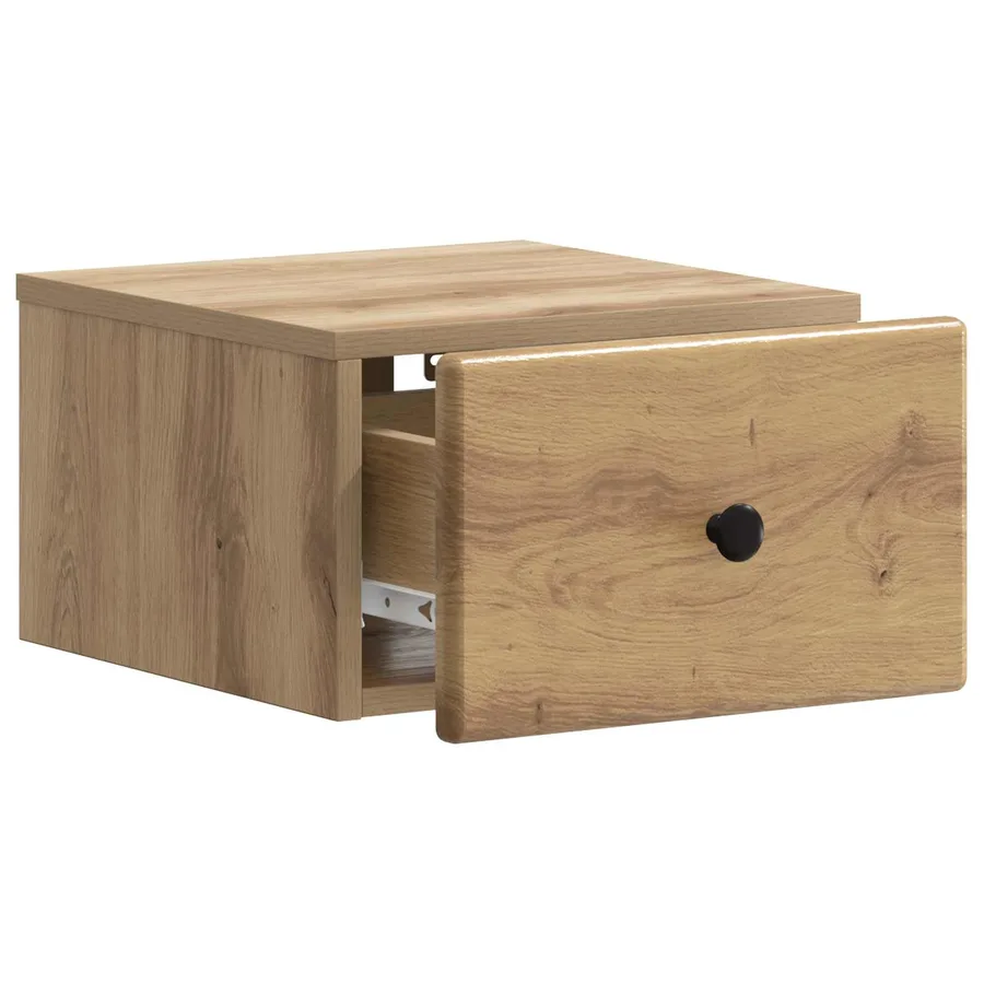 Cabinet de chevet mural 2 pc Chêne artisanal 34,5 x 33 x 20 cm - 6
