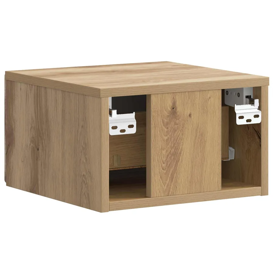 Cabinet de chevet mural 2 pc Chêne artisanal 34,5 x 33 x 20 cm - 9