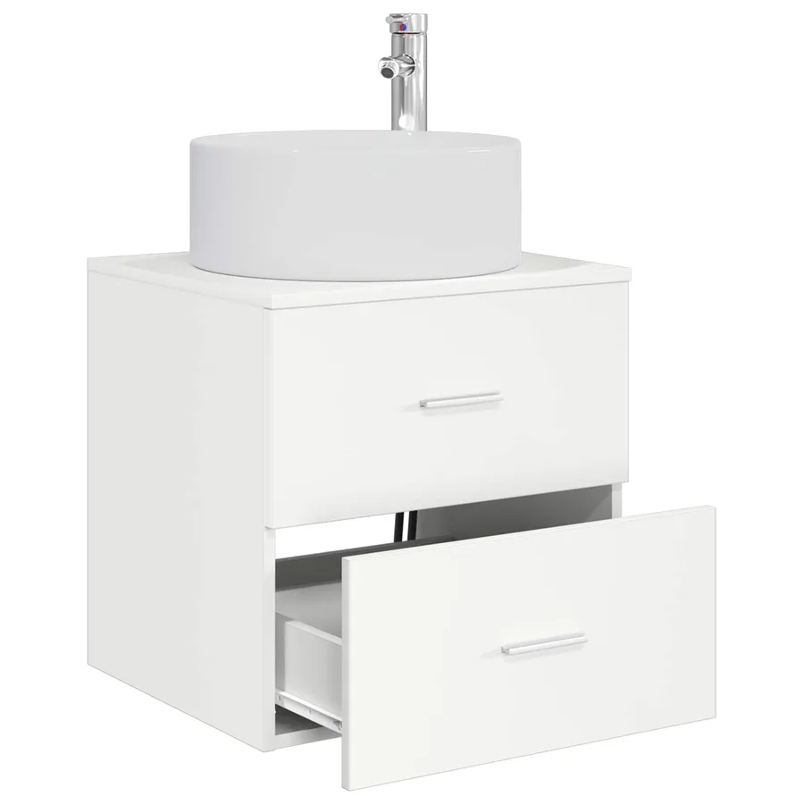 Vanité de lavabo mural Blanc 49,5 x 44,5 x 65,5 cm - 3