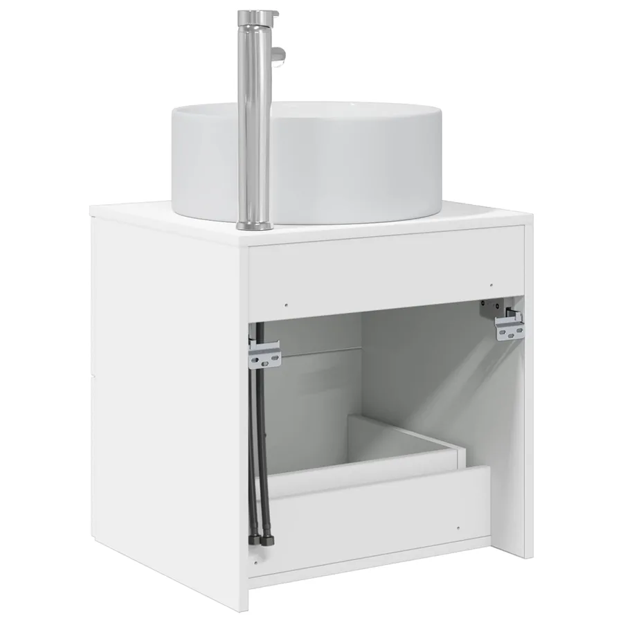 Vanité de lavabo mural Blanc 49,5 x 44,5 x 65,5 cm - 5