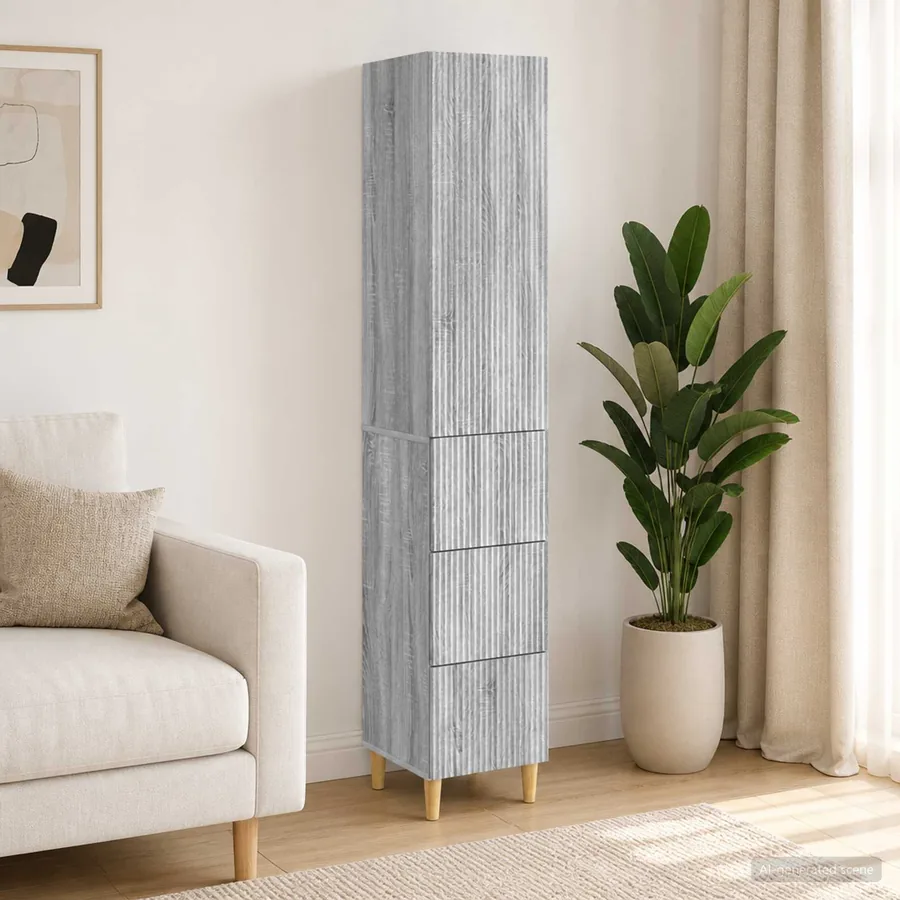 Ensemble de Meubles 2 pcs Sonoma gris 33 x 34,5 x 90 cm