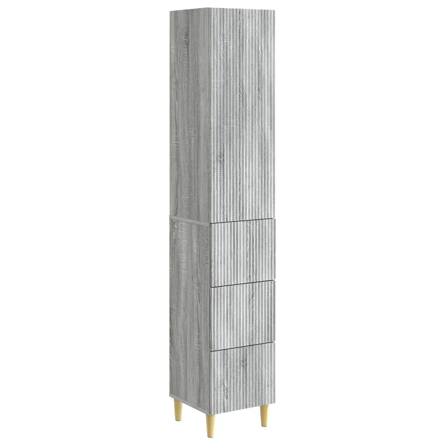 Ensemble de Meubles 2 pcs Sonoma gris 33 x 34,5 x 90 cm - 2