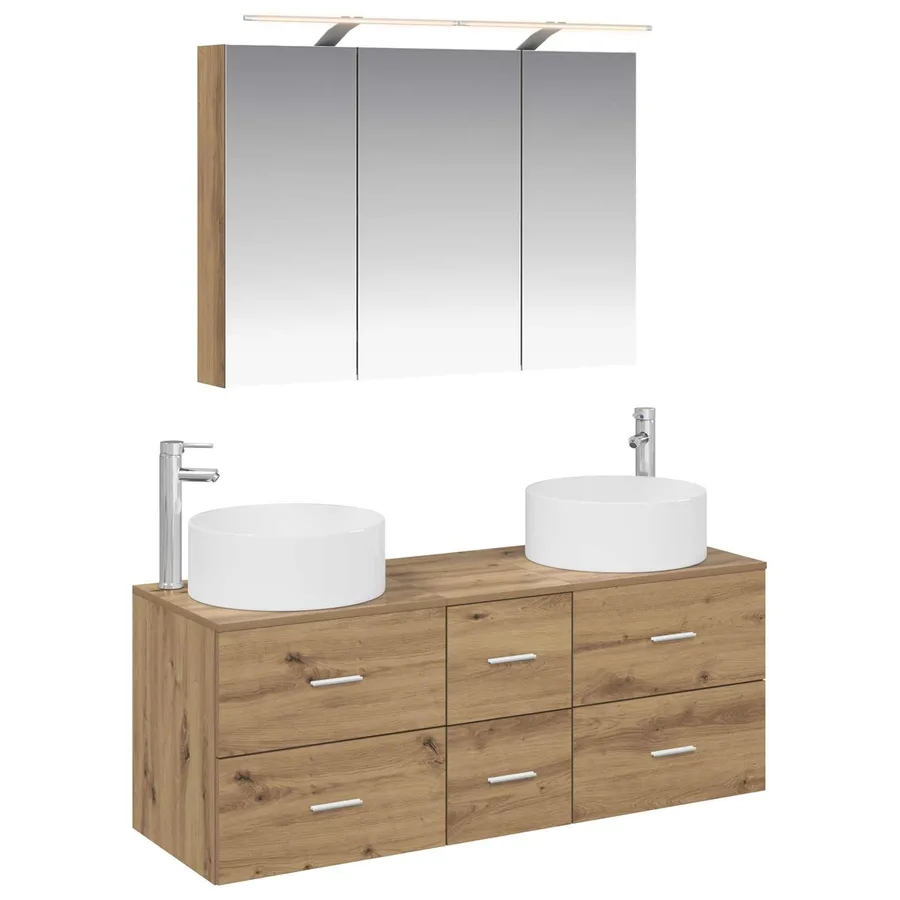 Ensemble de mobilier de salle de bain 4 pc Chêne artisanal - 2