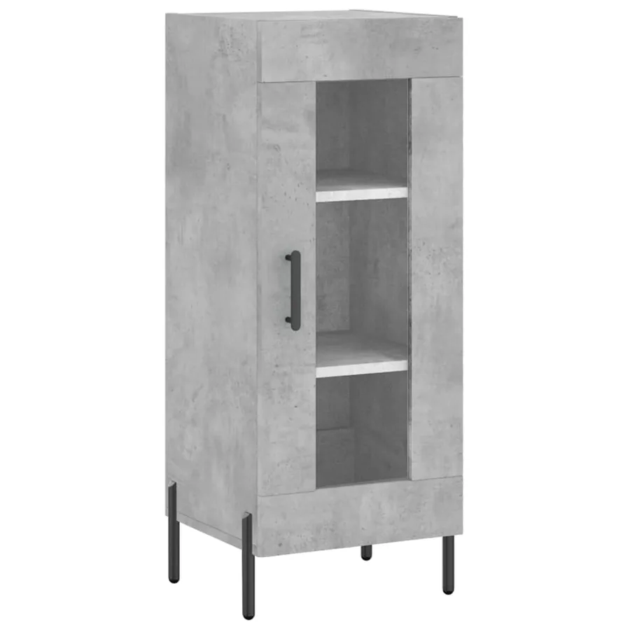 Buffet haut Gris béton 34,5x34x180 cm Bois d'ingénierie - 5