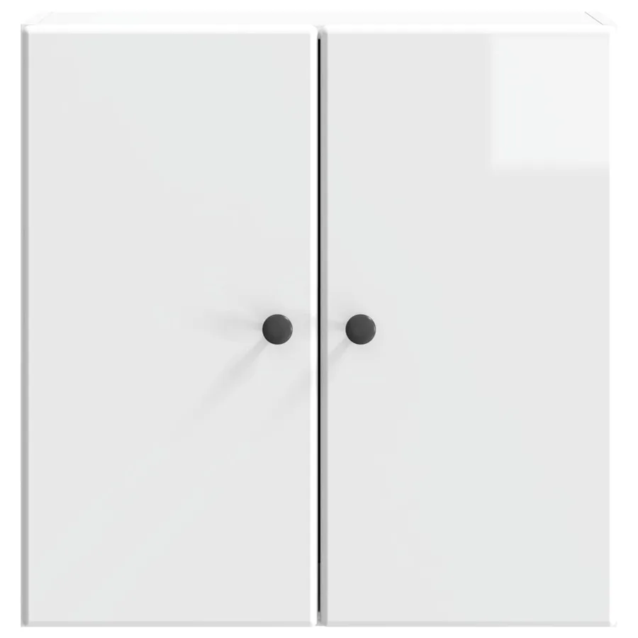 Armoire Murale Blanc brillant 59 x 31 x 60 cm Bois d'ingénierie - 4