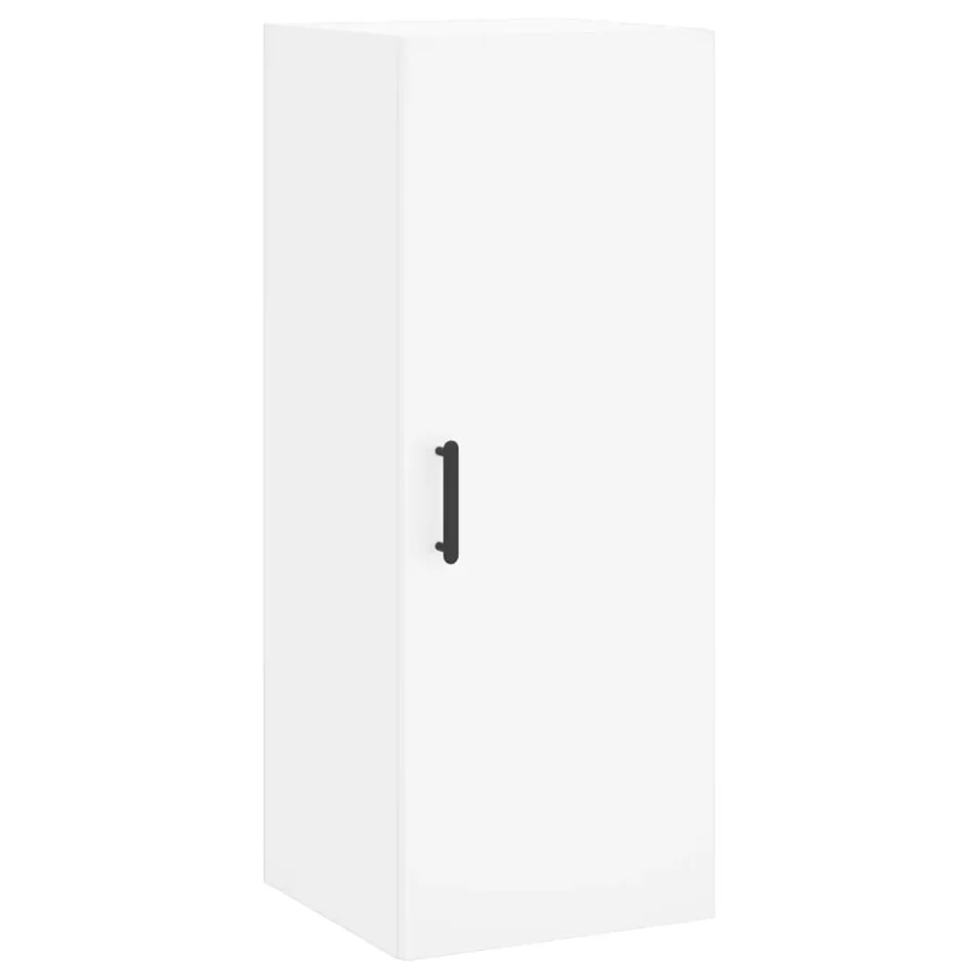 Buffet haut Blanc 34,5x34x180 cm Bois d'ingénierie - 7