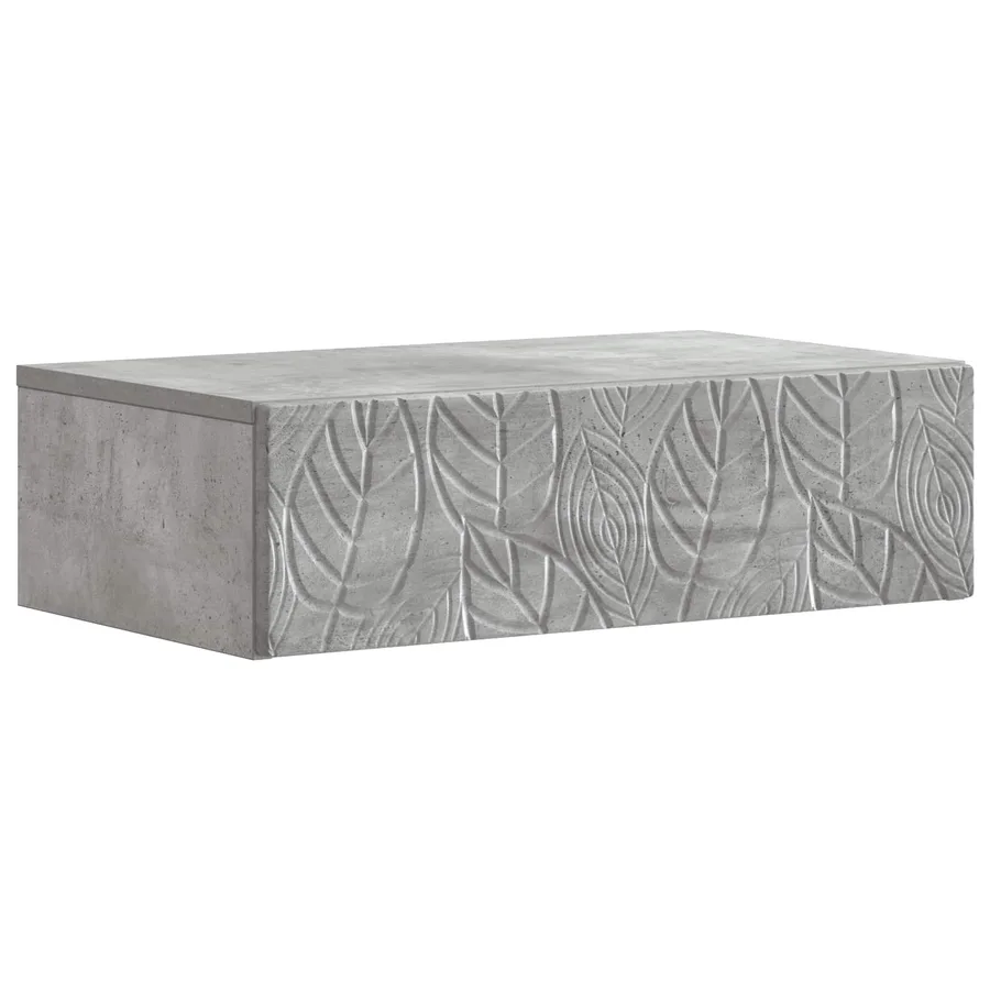 Table d'appoint murale Gris béton 87,5 x 34,5 x 17 cm - 2