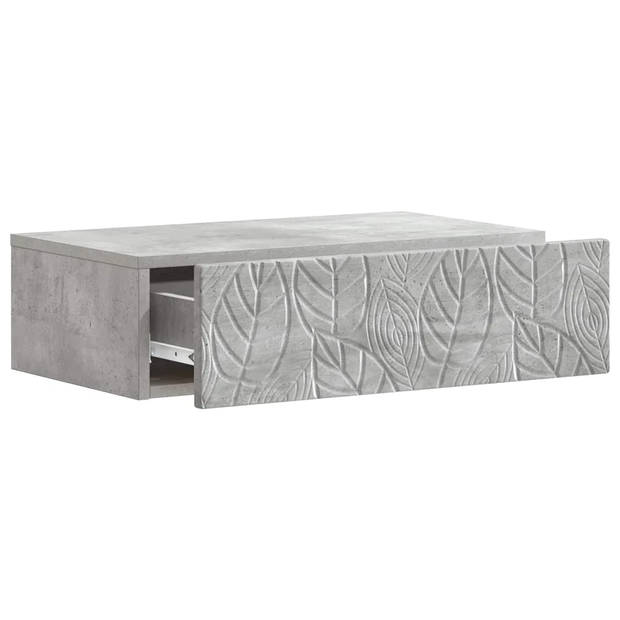 Table d'appoint murale Gris béton 87,5 x 34,5 x 17 cm - 3