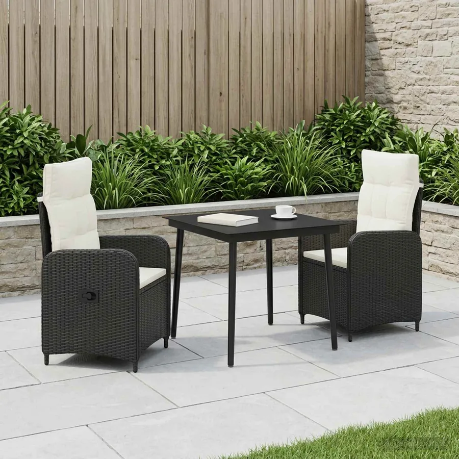 Ensemble de Tables Basses 3 pcs Noir et blanc crème