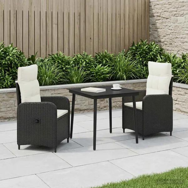Ensemble de Tables Basses 3 pcs Noir et blanc crème