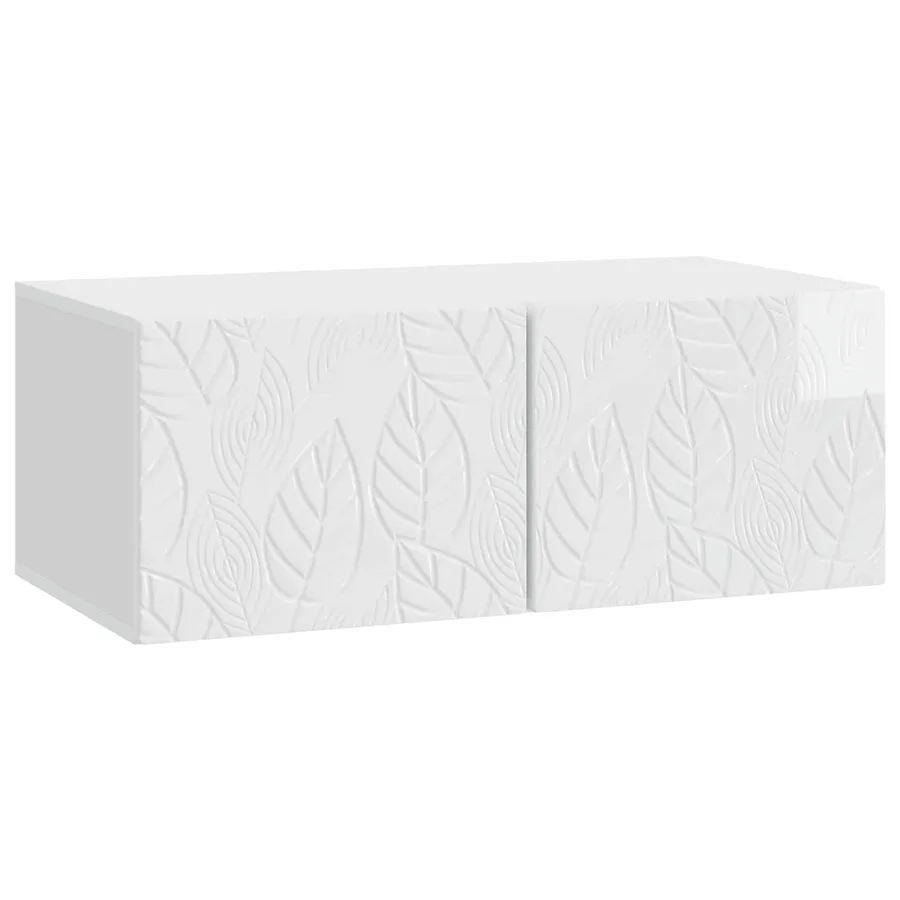 Meuble TV mural 78,5 x 41 x 30 cm Blanc brillant - 2