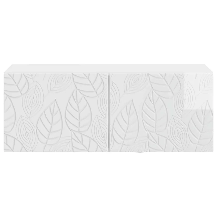 Meuble TV mural 78,5 x 41 x 30 cm Blanc brillant - 5