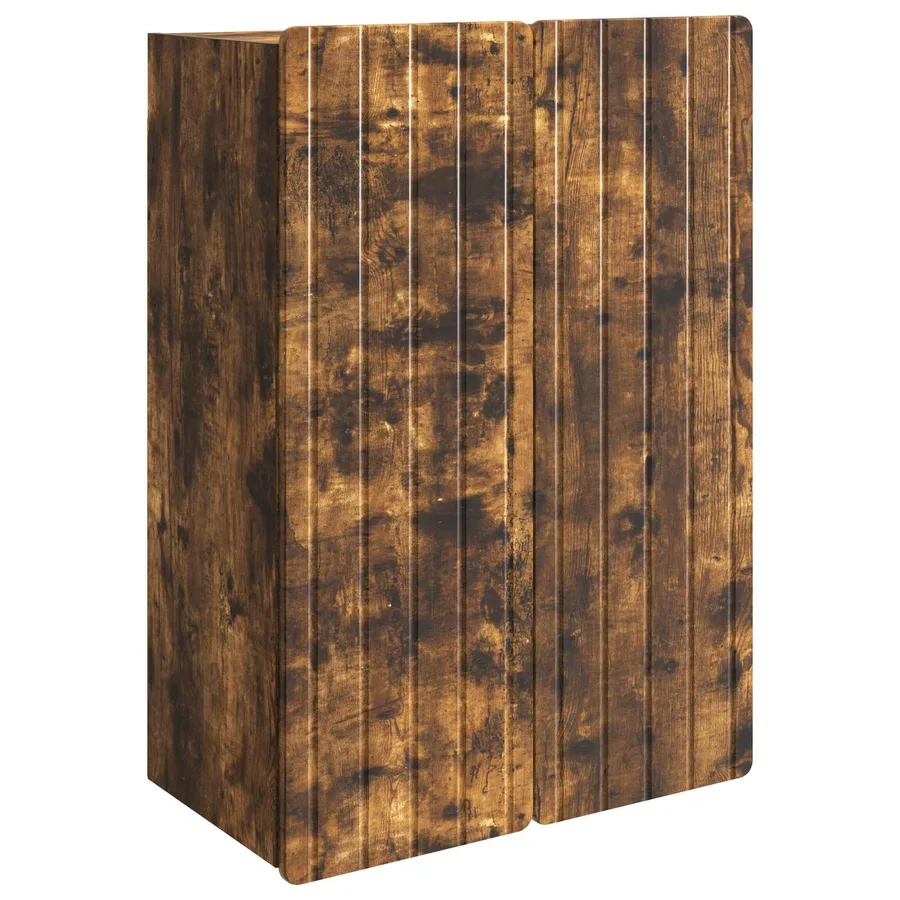 Armoire Murale Chêne fumé 66 x 34,5 x 92 cm Bois d'ingénierie - 2