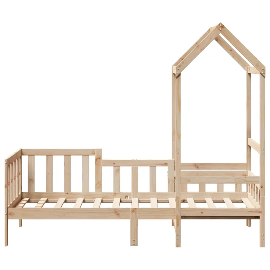 Lit de jour avec toit sans matelas 80x200 cm bois massif - 4