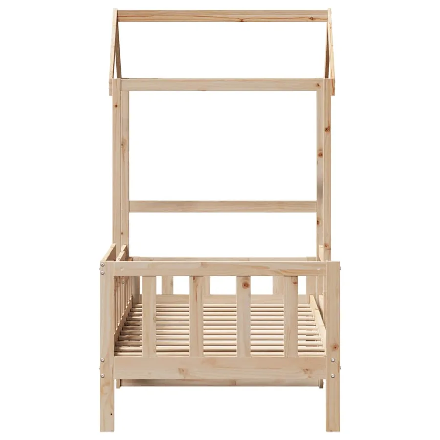 Lit de jour avec toit sans matelas 80x200 cm bois massif - 7