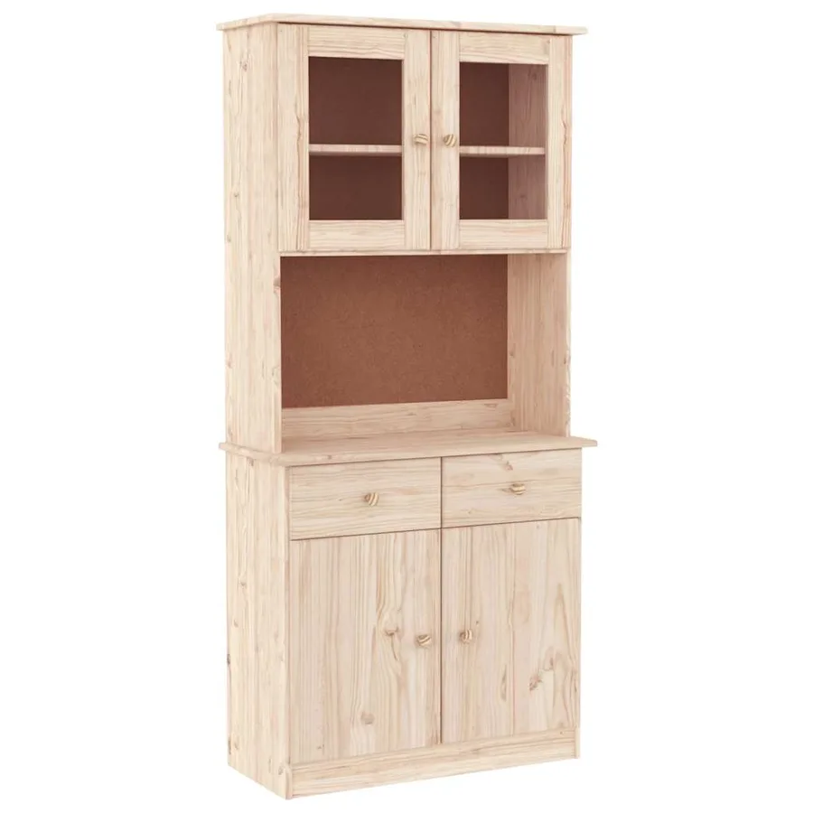 Buffet ALTA 77x35x165 cm bois massif de pin - 2