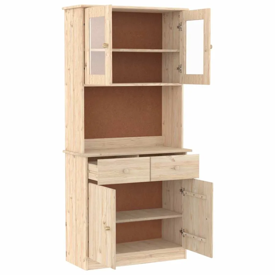 Buffet ALTA 77x35x165 cm bois massif de pin - 4