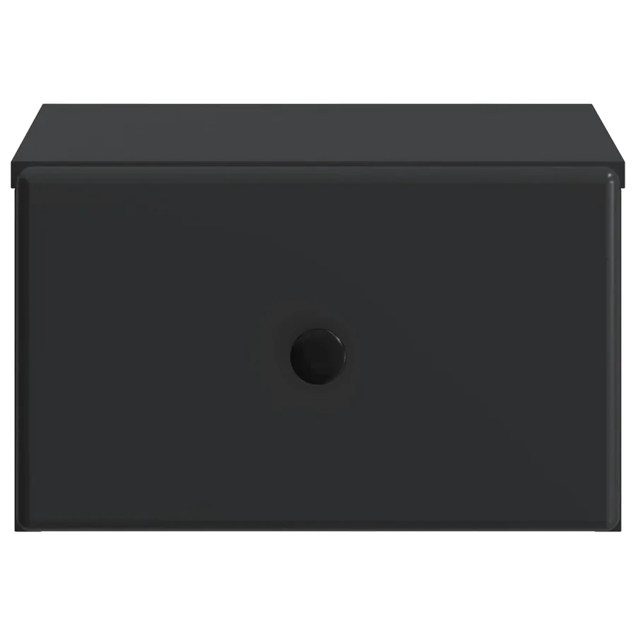 Cabinet de chevet mural avec tiroir Noir 34,5 x 33 x 20 cm - 5
