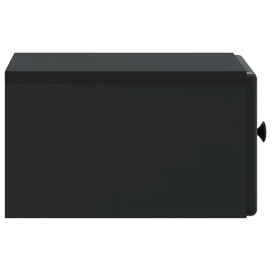 Cabinet de chevet mural avec tiroir Noir 34,5 x 33 x 20 cm - 6