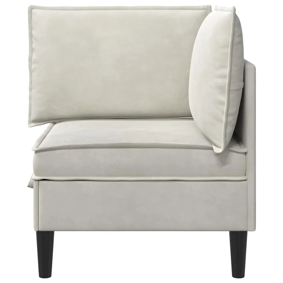 Sofa avec rangement Crème Velours - 6