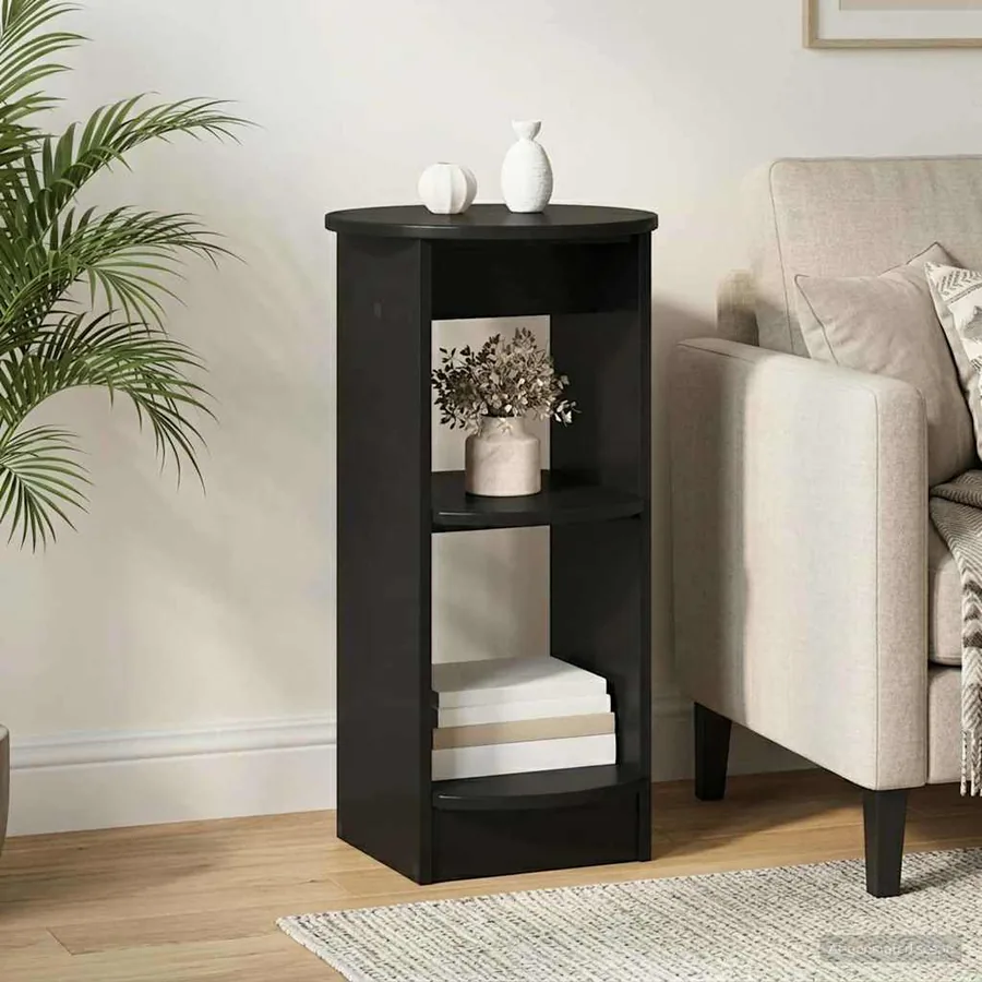 Meuble d'appoint Noir Bois d’ingénierie